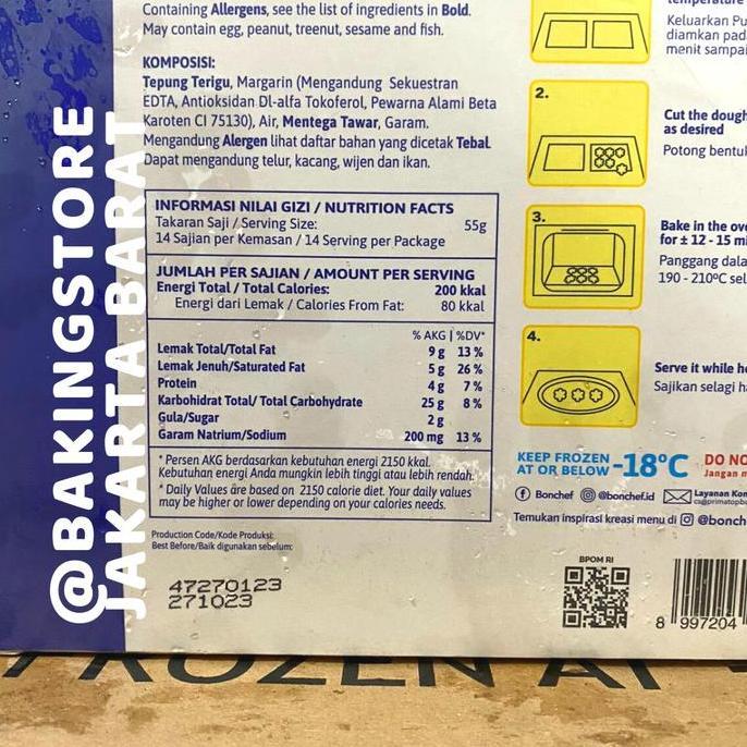 Bonchef Puff Pastry 750 Gr | Puff pastry sheet Bonchef