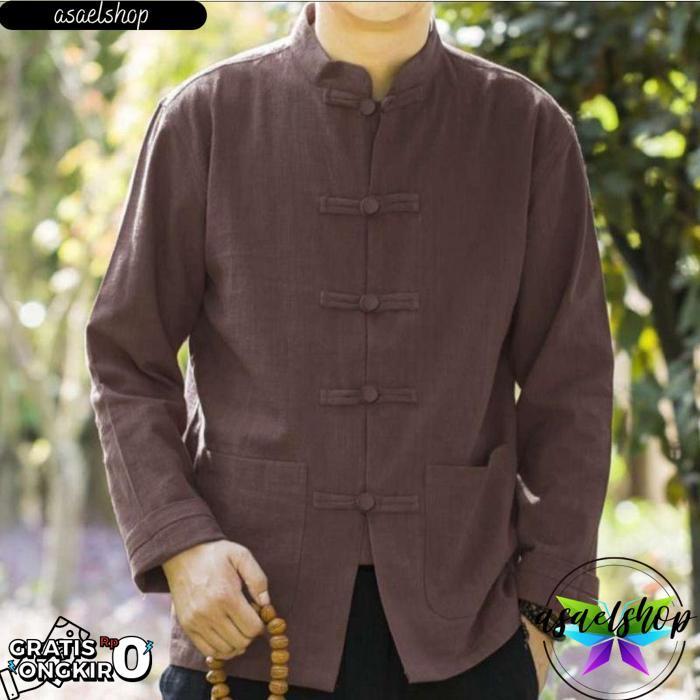 Kkm Koko Cheongsam Baju Pria Lengan Panjang Update Modern Terbaru