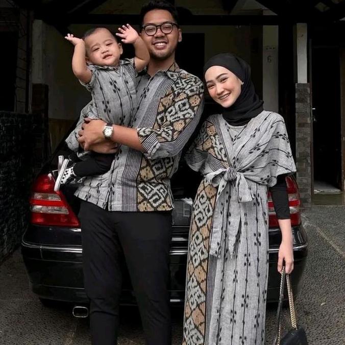 baju tenun set couple keluarga Batik terbaru