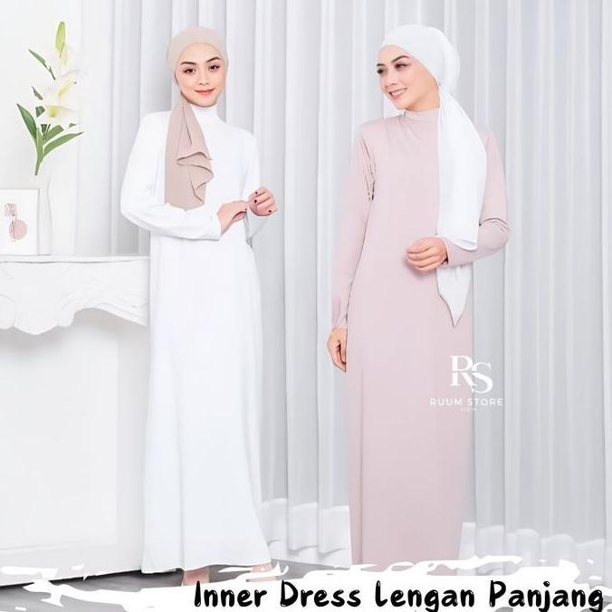 Inner Dress Manset Lengan Panjang Manset Baju Wanita Turtleneck Gamis Bahan Lembut