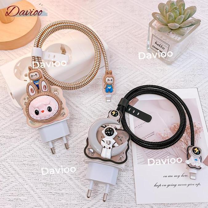 Pelindung Charger For Samsung 25W Oval Ep-Ta800 |Set 5 Item Paket Cover Pelindung Kabel & Kepala Cha