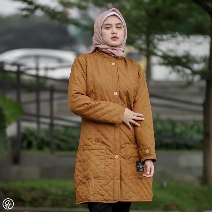 Hijacket Belva Jacket Travel Umroh & Haji | Jaket Muslimah Musim Dingin Wanita  Outer Parka Panjang