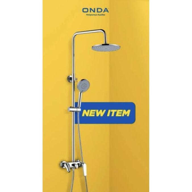 Onda Rain Shower R Fres Tiang Keran Kran Mandi Panas Dingin Set