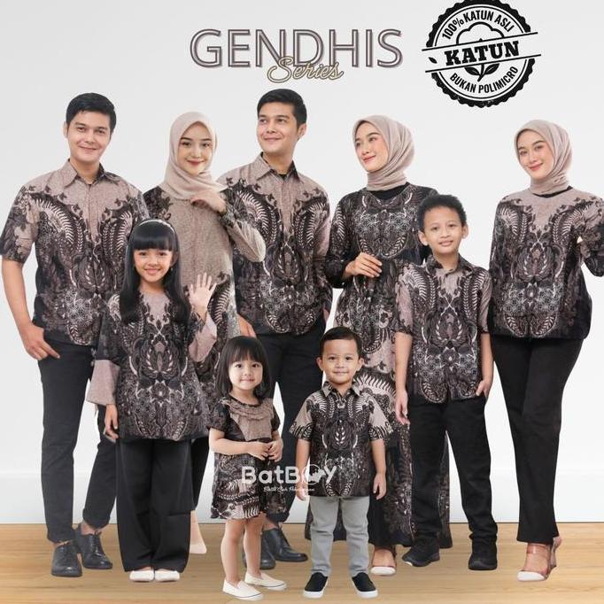 Gendhis Series COD Set Baju Batik Couple Pasangan Keluarga Baju Seragam Wisuda Lamaran Sarimbit Kelu