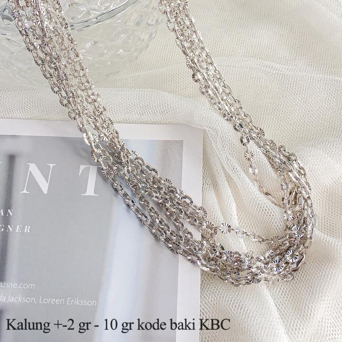 KALUNG RANTAI UKIR WHITEGOLD 6 gr - 10 gr