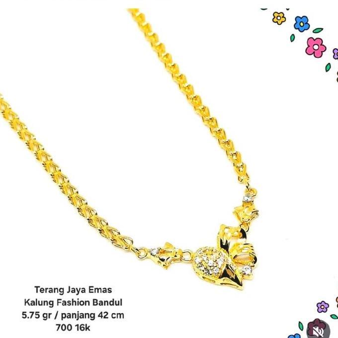 KALUNG KOYE FASHION TERANG JAYA emas kuning 700/16k