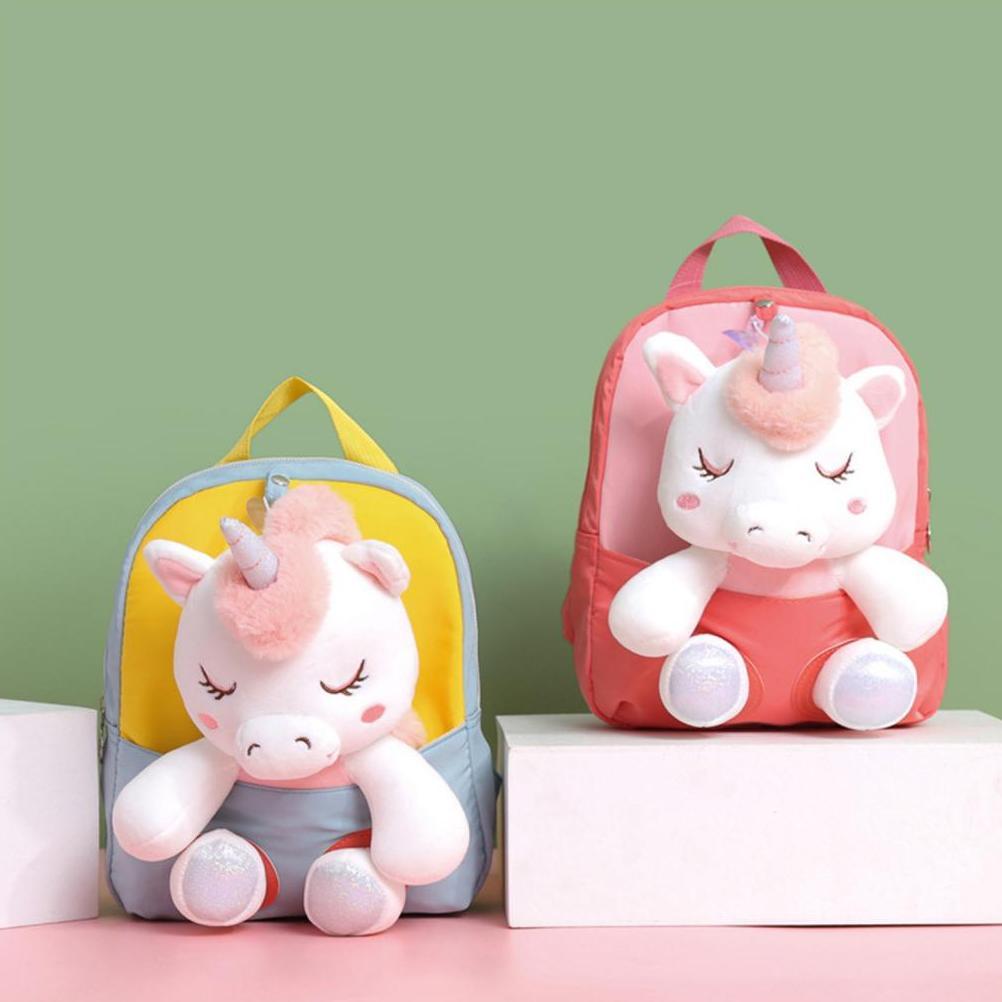 Ransel Unicorn Kartun Anak Ransel Pelajar Boneka 3D Tas Sekolah Perjalanan Kerja Untuk Anak Laki-Lak