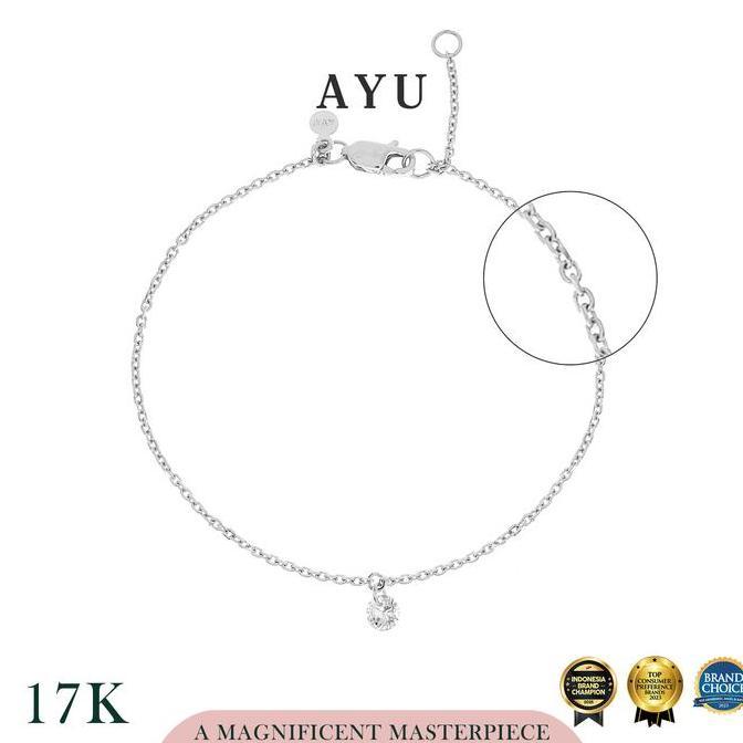 AYU Gelang Emas - Candy pop Chain Bracelet 17K White Gold