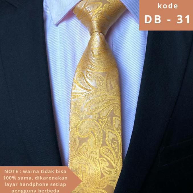 Dasi Kuning Motif Batik Untuk Dewasa Dasi Pesta Dasi Resmi