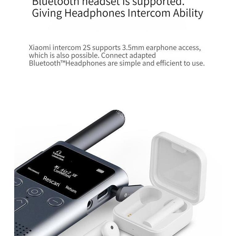 Grosir Mijia Smart Walkie Talkie 1S / Walkie Talkie 2S 2023 Fm Radio Built In