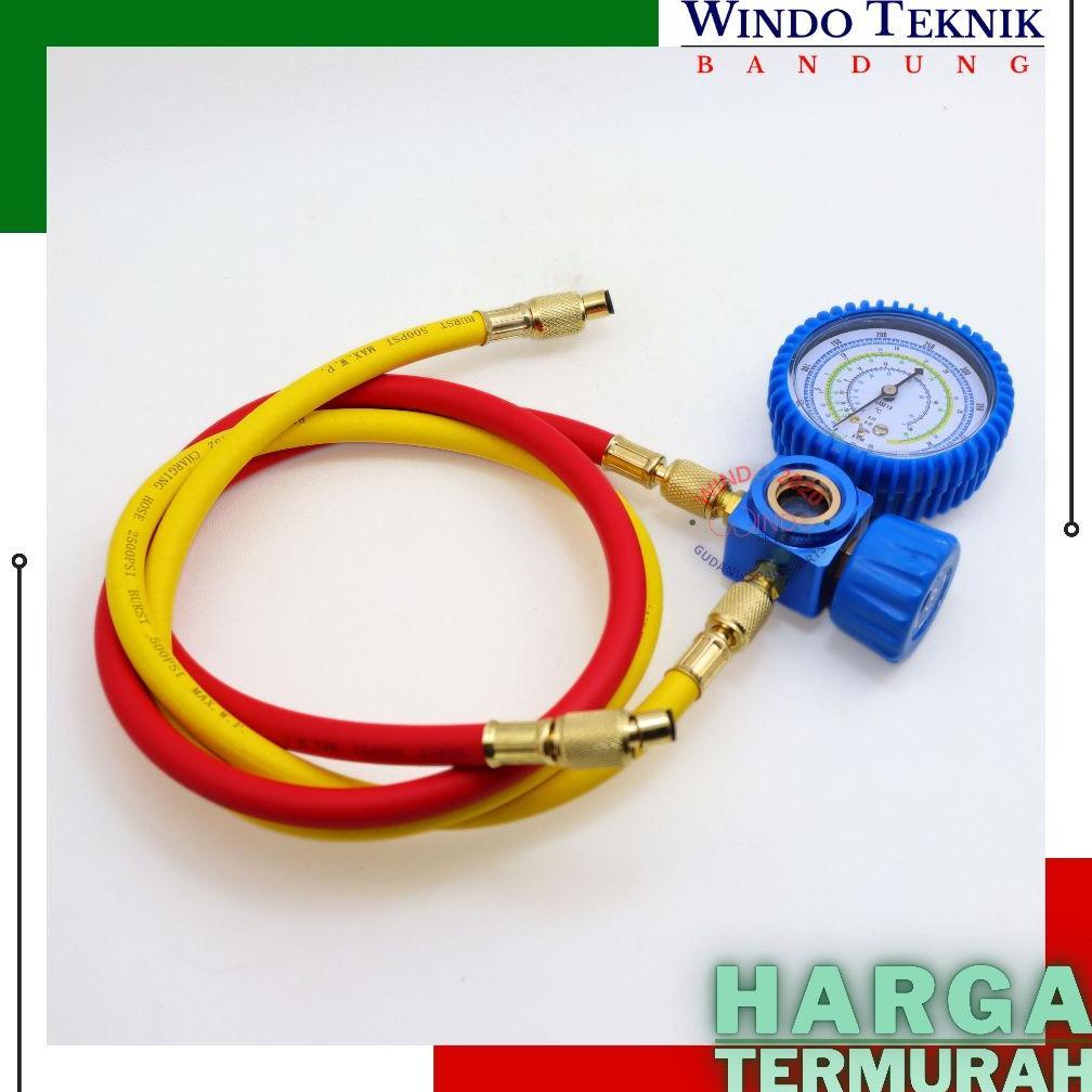 Manifold Single | Single Manifold Sight Glass | Manifold + Selang | Maniful Single | Analizer Singl