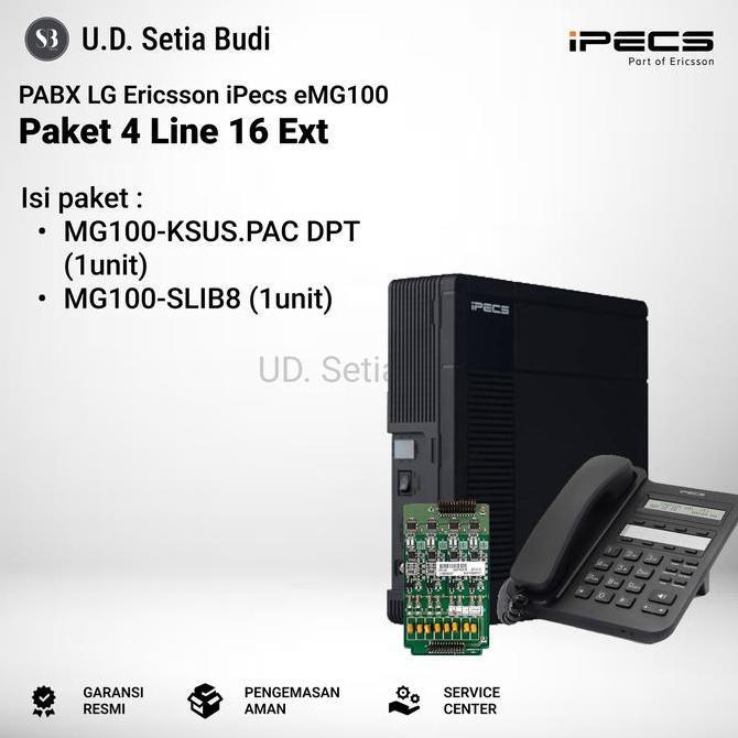 Murah Pabx Lg Ericsson Ipecs Emg100 Kapasitas 4 Line 16 Ext + Key Telephone