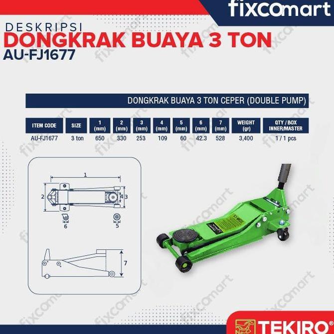 Promo Tekiro Dongkrak Buaya 3 Ton Ceper