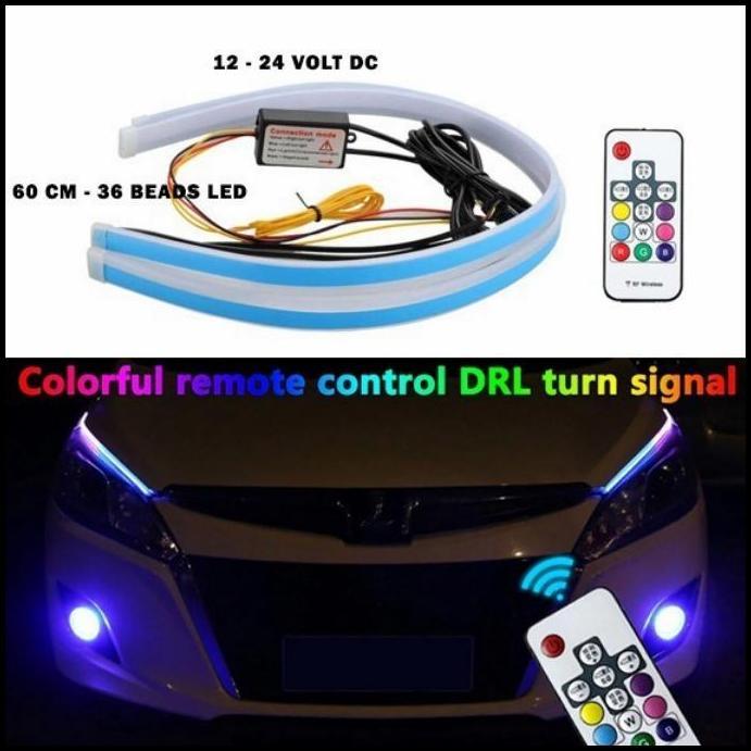 DISKON LAMPU ALIS RGB FULL WARNA FLEXIBLE 60 CM REMOTE MOBIL APV/APV ARENA 