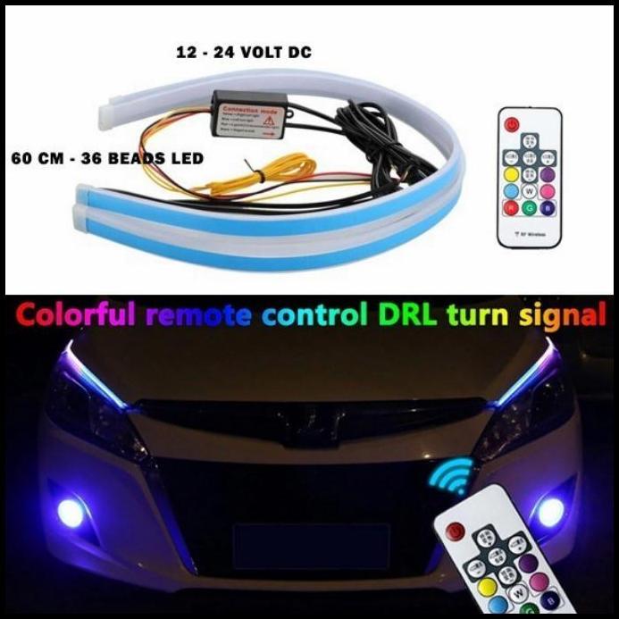 HOT DEAL LAMPU ALIS RGB FULL WARNA FLEXIBLE 60 CM REMOTE MOBIL BRIO 2017 KBAWAH 