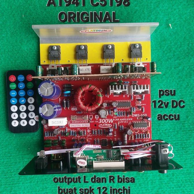Murah ( Dms 650 Mp3 Bt ) Bluetoot Bt Car Audio Mp3 Ampli Mobil 12V Dms Dc Aki Accu Stereo 650 Audio 