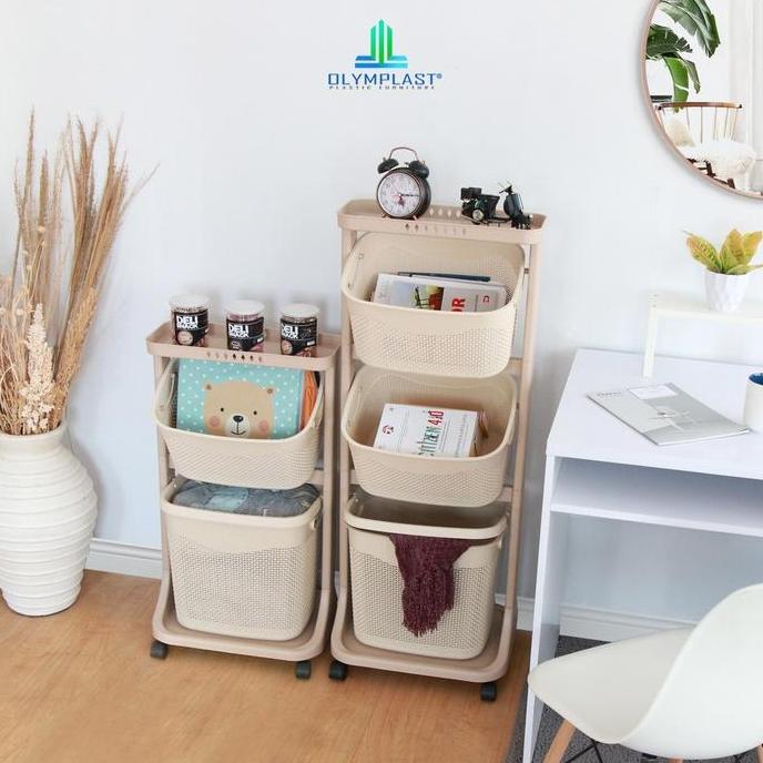 RAK SUSUN RAK BAJU KOTOR RAK PLASTIK RAK SERBAGUNA RAK LAUNDRY OFT 03