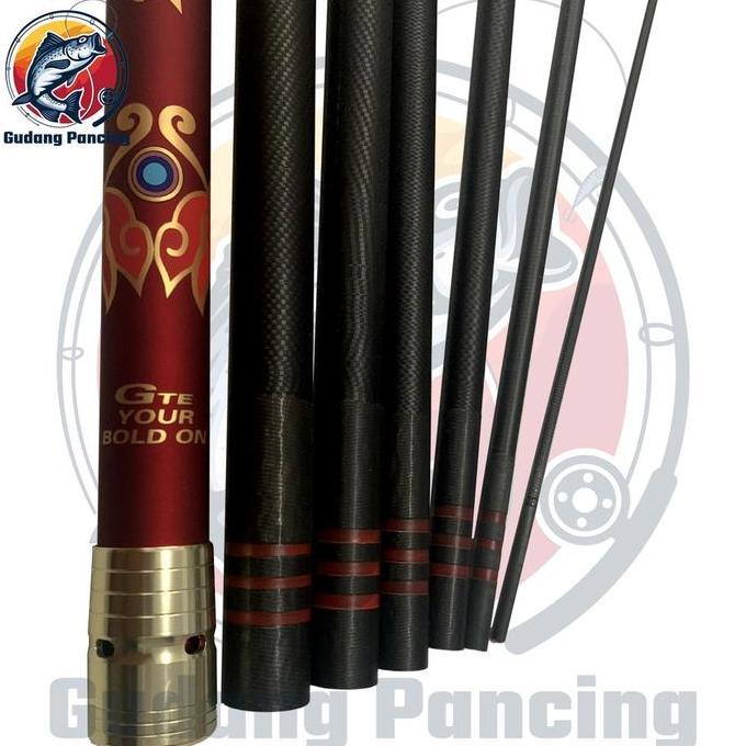 Red Fire Joran Tegek 10H Ukuran 720 Fishing Rod Atau Tegeg Bahan Carbon Untuk Memancing Ikan Baronan