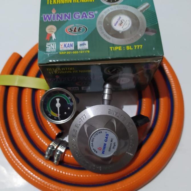 Regulator Matic BIOGAS WINN GAS W 777 M Selang Gas LPG 700 PSI ASLI DN