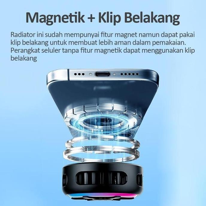 Bonkyo  DY28  Cooler HP Pendingin HP Tablet Cooling Fan Pendingin Kipas Magnetik Pendingin Hp Gaming