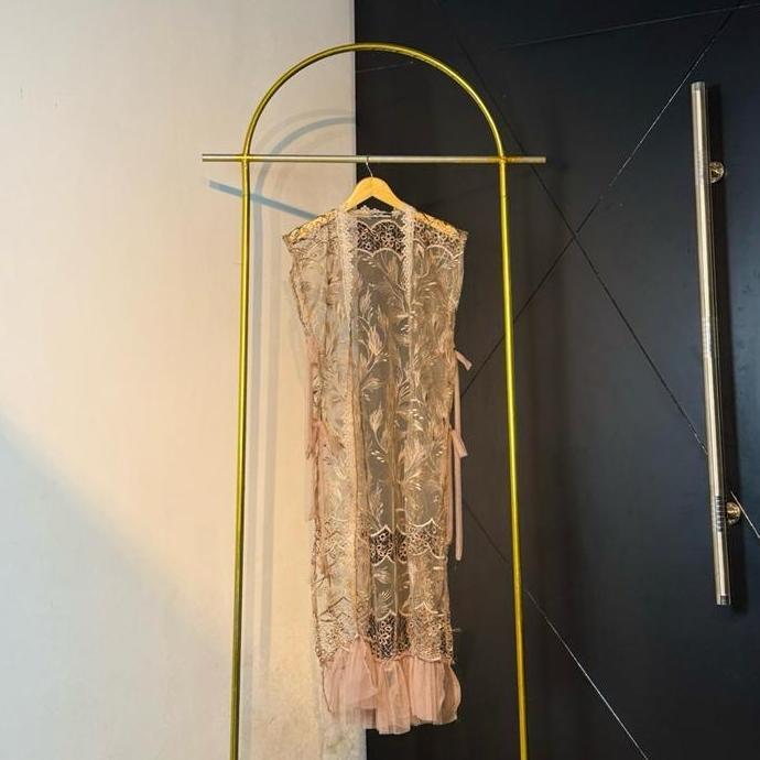 [Kzy.Id] Outer Brukat Fauzana Outer Kondangan Wanita Kekinian Bahan Brukat Kombinasi Tille Tanpa Len