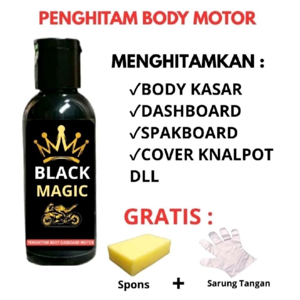 Flash Sale Black Magic Penghitam Body Trim Motor/Penghitam Body Kasar Motor Pengkilap Ukuran 60Ml