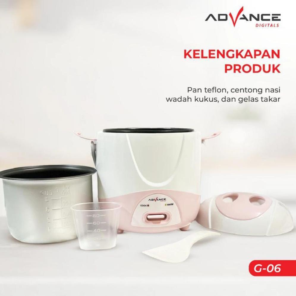 BESTPROMO Advance Digitals Mini Rice Coocker G06 Rice Coocker Kecil Anak Kosan Low Watt Penanak Nasi