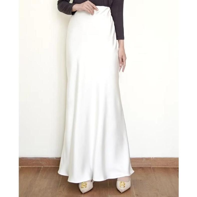New Rok Satin Silk Premium / Premium Satin Silk Skirt / Rok Wanita / Korean Skirt