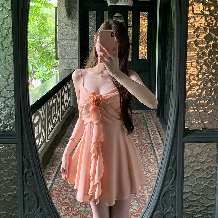 HOT DEALS Dress Mini DS-2367 Babydoll Dress Wanita Hot Renda Lace Bunga Seksi Sling