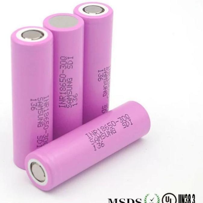 SAMSUNG 3000MAH DAYA BATERAI LITHIUM  SDI BATTERY ICR 18650 BATRE 30Q 30A 1NR18650 INR18650 NR18650