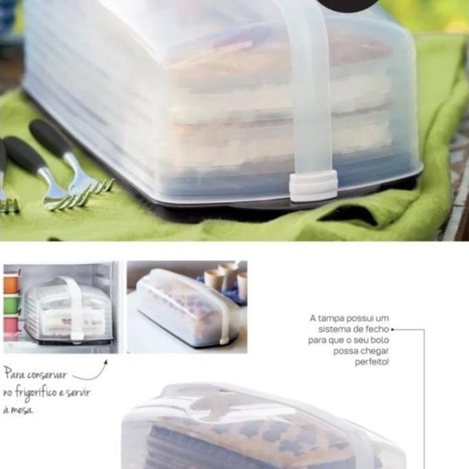 Grosir Tempat Kue/ Cake Tupperware Rectangular Cake Taker