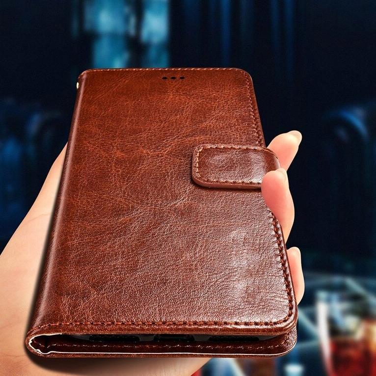 PROMO TERBARU Samsung A06 - Dompet HP Kulit Leather Flip Wallet Case Cover Casing