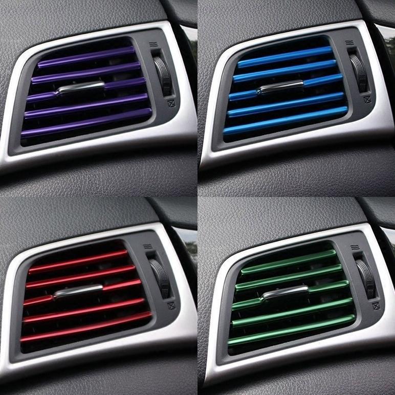 Termurah Dp List Ventilasi Ac Mobil Trim Strip 10Pcs Kisi-Kisi Trim Ventilasi Ac Mobil Bentuk U 10 P
