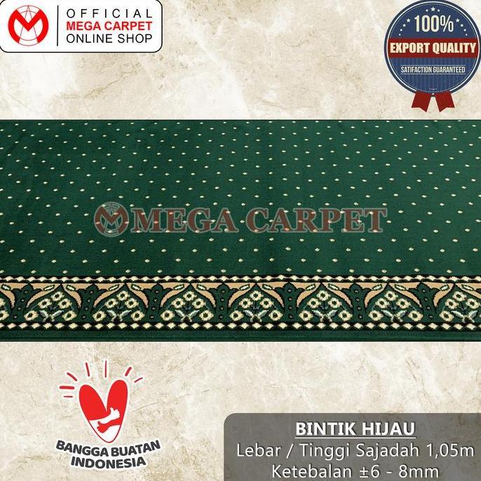 Karpet Masjid / Karpet Mushola / Karpet Sajadah - Harga Per-Meter [Motif Bintik Hijau]