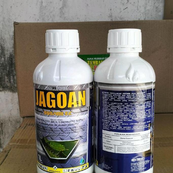 Murah 1 Liter JAGOAN 550 EC Klorpirifos Sipermetrin Pembasmi Kutu di Cabe Kaper Ulat Sundep Wereng p