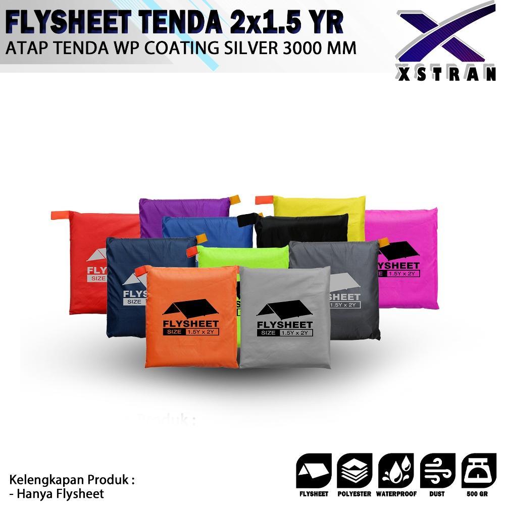 KUALITAS SUPER flysheet tenda 2x1.5 yard flysheet waterproof PU 3000 mm flysheet outdoor size 2 x 1.