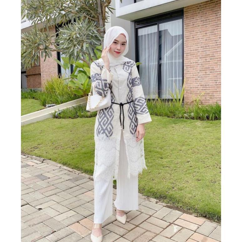 CUCI GUDANG Tunik Tenun Etnik - Baju Tenun - Baju Batik Tenun - Tunik wanita - Atasan Batik