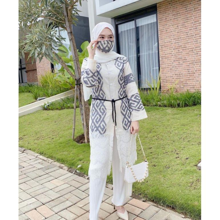 Big Sale Tunik Tenun Etnik - Baju Tenun - Baju Batik Tenun - Tunik Wanita - Atasan Batik