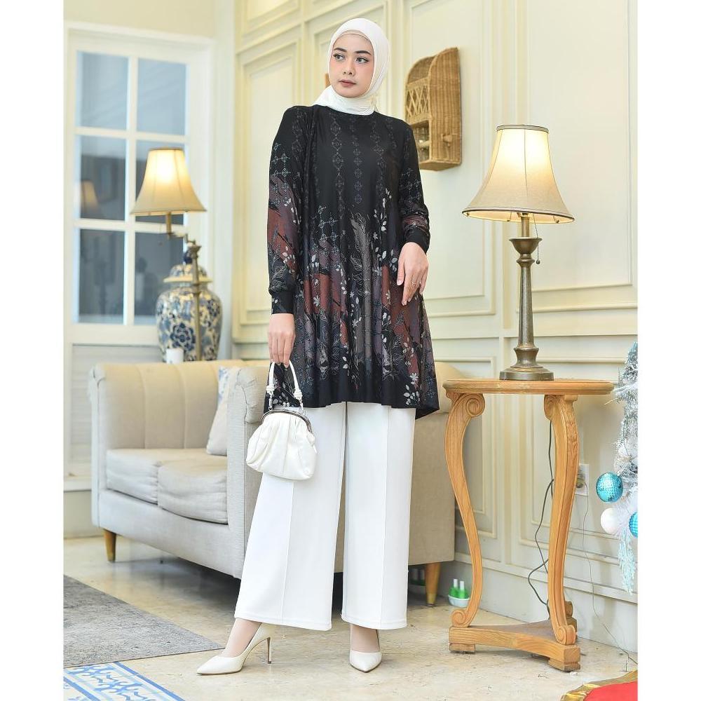 HOT DEALS Tunik Los Motif BATIK Bahan Denim/ Calvin Jeans MUAT DI BB JUMBO