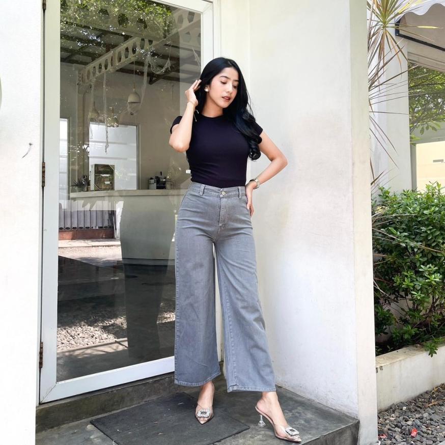 TERBARU AF HIGWAITSHIGH WAIST KULOT JEANS WANITA PREMIUM ASLI JEANS TEBAL