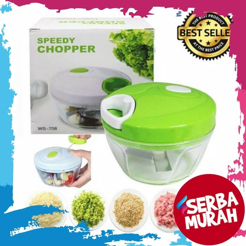 NEW Speedy Coper Bawang Tarik Besar Chopper Blender Manual Alat Dapur Sayur Penghancur Bumbu
