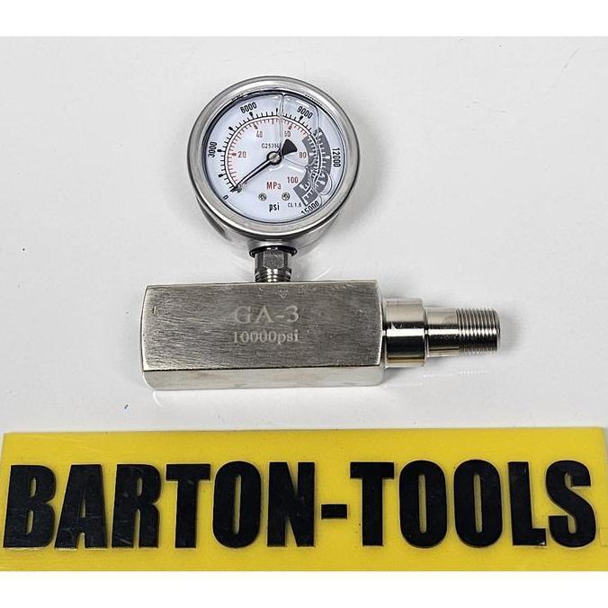 LYNVIOND 700Bar 10000psi 70MPa Pressure Gauge Adaptor Set GA-3+G2535LM BARTON Adapter Pengukur Tekan
