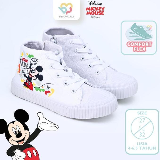 HARGA GROSIR - Sepatu High Sneakers Anak Boys Disney Mickey Usia 3 - 6 Tahun MC-MKH04 Balmoral Kids
