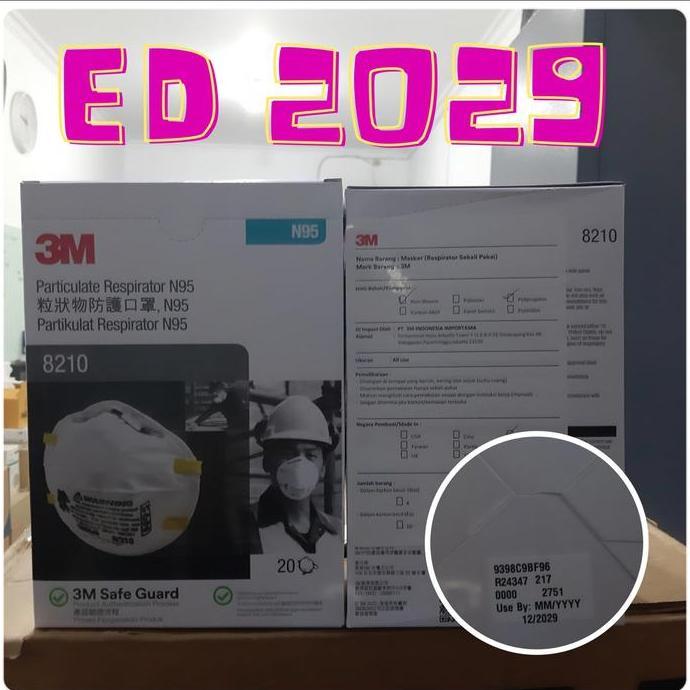masker N95 3M 8210 / Respirator Partikulat 3M 8210, N95