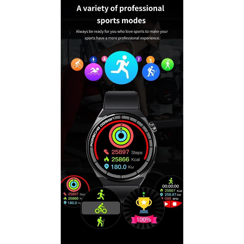 PROMO COD100%Original Samsung Smartwatch GT8 Porsche GPS NFC Smart Watch 1.28 inch Screen Bluetooth 