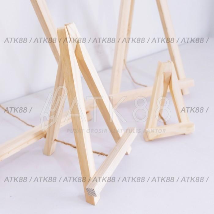 Bisa Cod - Easel Kanvas Premium Halus 50 X 30 Cm - Stand Sandaran Kayu Pigura