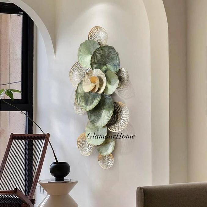 Oslo Luxury Wall Decor Metal Iron Hiasan Dinding Besar Besi Logam Lukisan Tangan Berlapis Efek Vinta