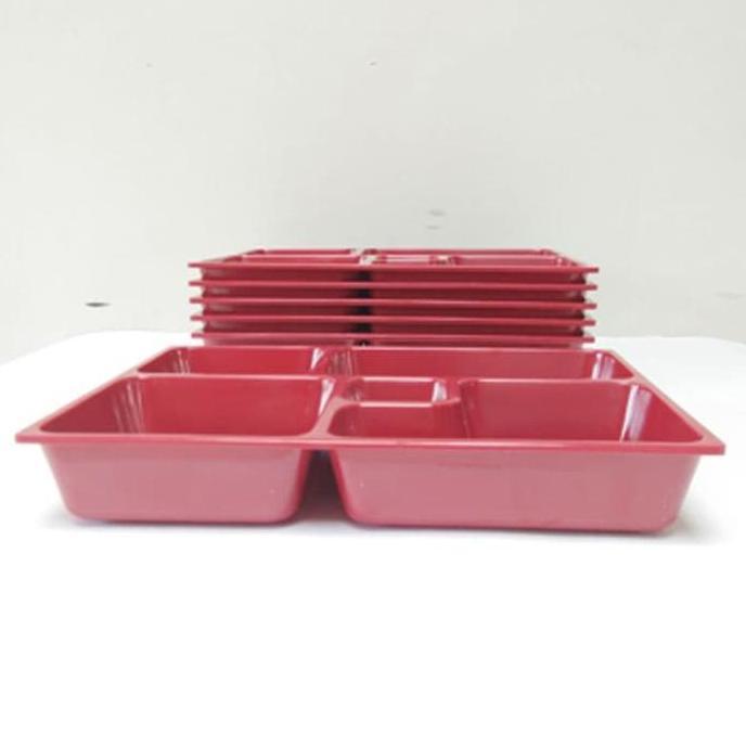 Piring Sekat Partisi Bento Box 25 Cm Japanese Style Hokben Resto Saji