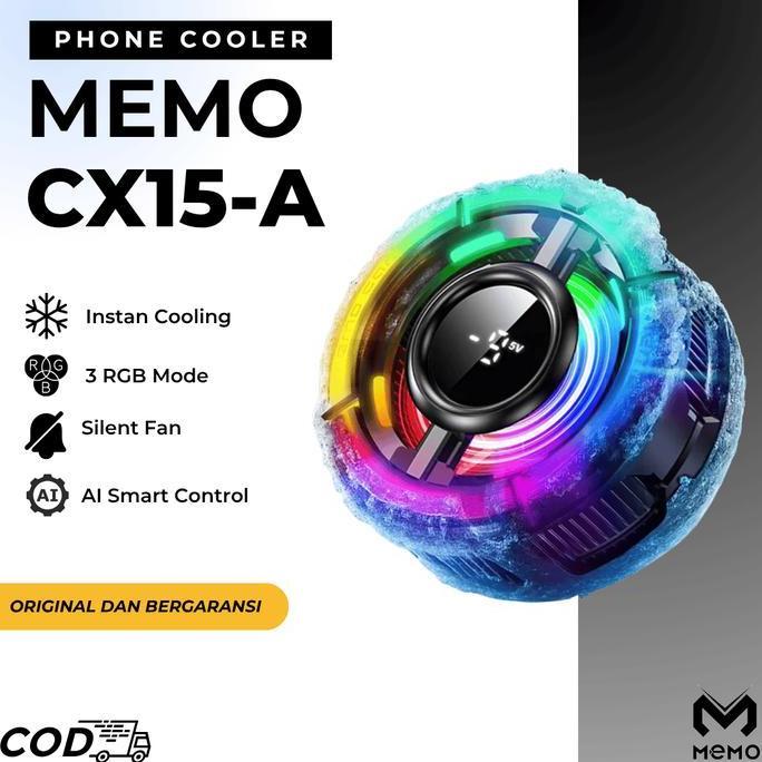 MEMO COOLER HP CX15 ANTI PANAS RGB AI | PENDINGIN HP PELTIER MAGNET & CLIP ORIGINAL DAN TERPERCAYA