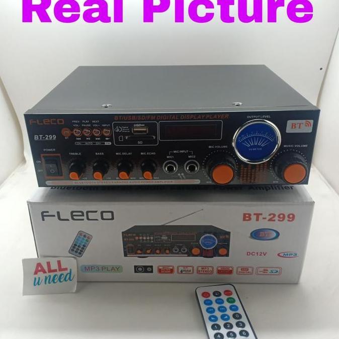 Power Amplifier Fleco BT-299 - Amplifier Karaoke - Amplifier Bluetooth